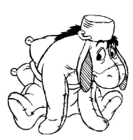 A coloring page of winnie the pooh - eyore